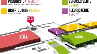 Le Salon du végétal nouvelle formule va bénéficier d'une superficie d'exposition plus importante que lors des années précédentes. Les différents pôles et leur offre respective vont répondre à une nouvelle organisation adaptée au parc des expositions de la Beaujoire, situé route de Saint-Joseph-de-Porterie, à Nantes (44).PHOTO : SALON DU VÉGÉTAL