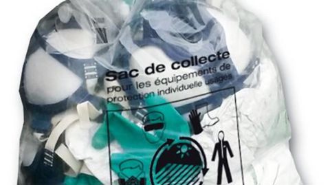 Des entreprises spécialisées incinéreront les sacs translucides de collecte des EPI-U dans une installation agréée pour l'élimination des déchets dangereux.PHOTO :  A.D.I.VALOR