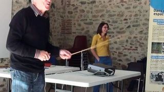 Francis Manent, le maire de Saint-André, a expliqué la stratégie de végétalisation du village lors d'une journée organisée par le Conseil d'architecture, d'urbanisme et de l'environnement 66.PHOTO : CAUE 66