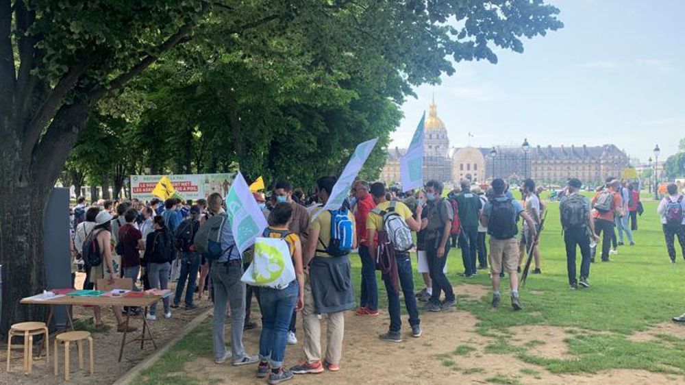 La manifestation sur l’esplanade des Invalides (Paris) le 2 juin 2021 était organisée par la Fnab. © Renaud d’Hardivilliers/GFA