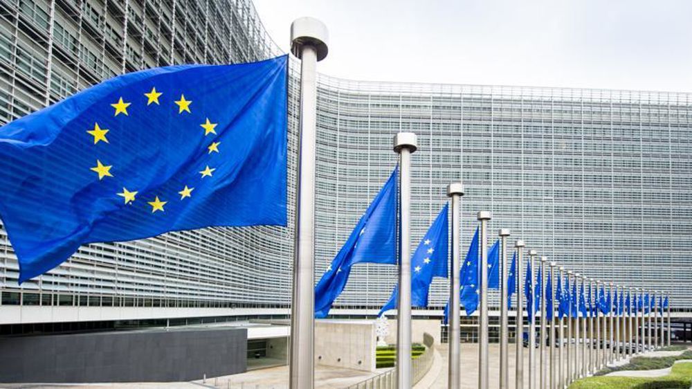 Drapeaux au Berlaymont à Bruxelles. © Union européenne