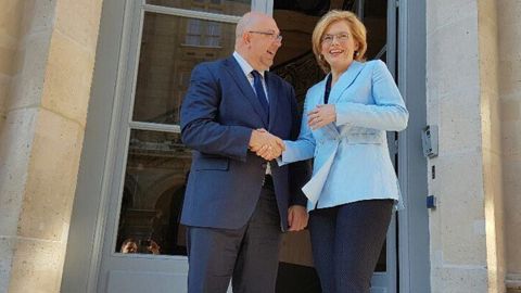 Stéphane Travert et Julia Klöckner. © Twitter Stéphane Travert