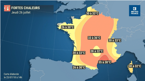 Capture d’écran sur le site Météo-France.