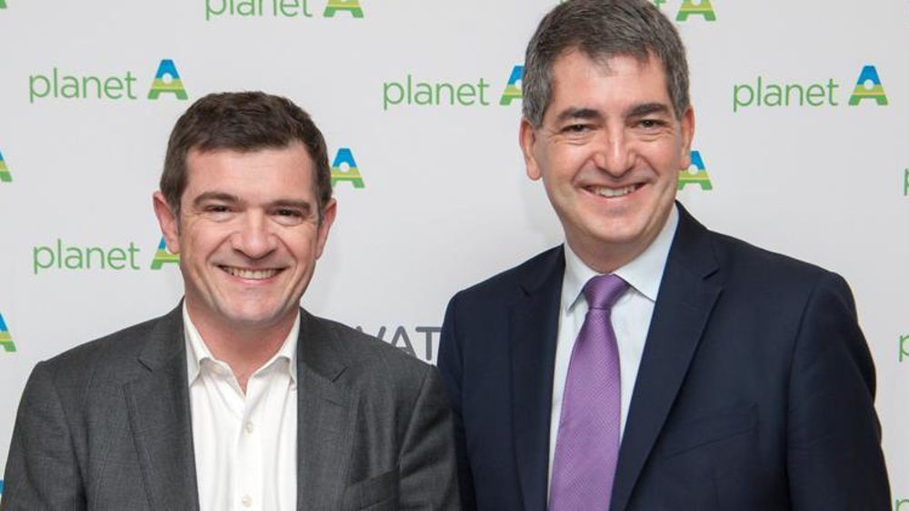 Benoist Apparu, maire de Châlons-en-Champagne, et Jean Rottner, président de la Région Grand Est, lors du lancement de Planet A, le 26 octobre 2017.