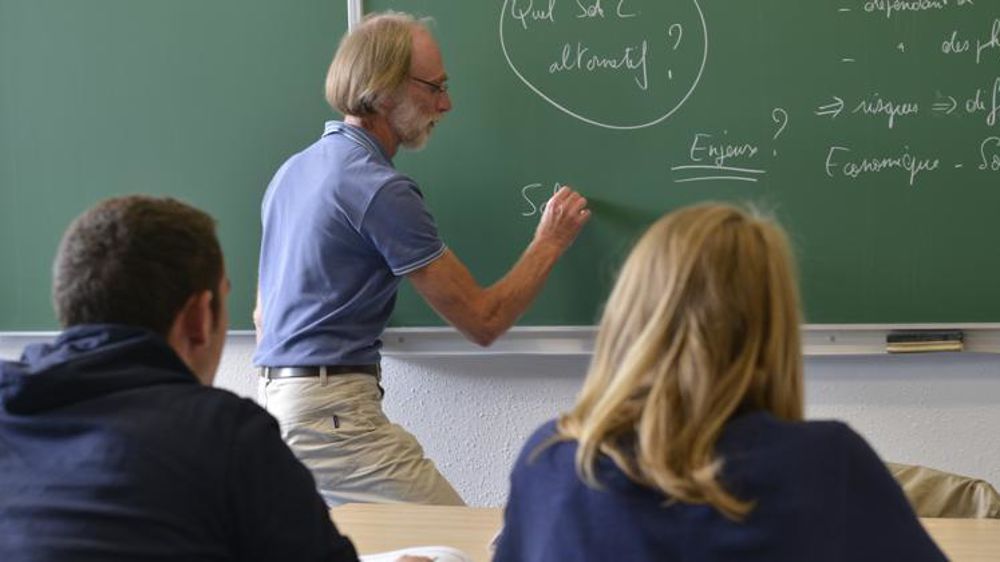 Dans une salle de cours du lycée agricole de Chambray à Gouville, dans l’Eure. ©  Cédric Faimali