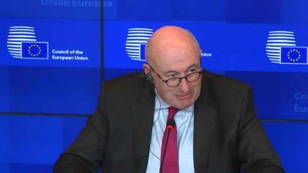 Phil Hogan, commissaire européen à l’Agriculture, lors de la conférence de presse qui a suivi le conseil des ministres européens de l’Agriculture le 15 octobre 2018. © Union européenne