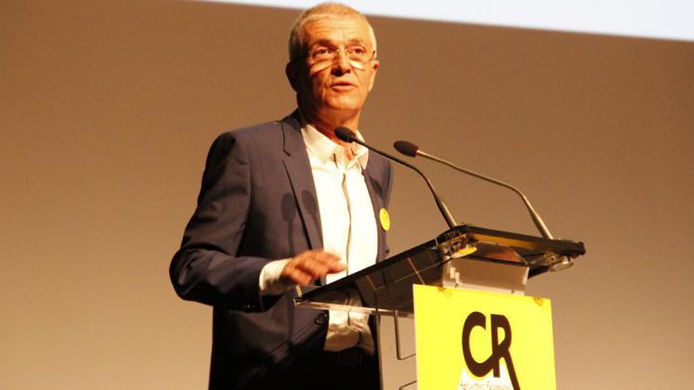 Bernard Lannes, ce 6 décembre 2018, lançant la campagne électorale aux chambres d’agriculture, devant le congrès annuel de la Coordination rurale qu’il préside. © A. Marcotte/GFA