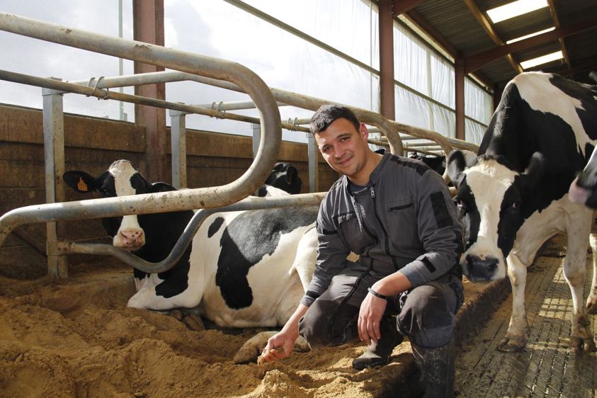 « La dolomie nous donne pleine satisfaction d’un point de vue sanitaire. Il faut néanmoins prendre le temps de l’aérer car elle a tendance à se compacter avec l’humidité des urines », explique Corentin Bréchoire. j.pezon