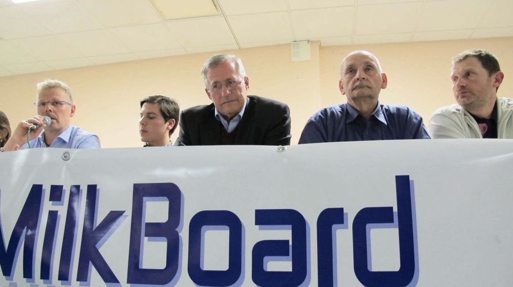 Une OP européenne pour une régulation des volumes par les producteurs, c'est ce que veulent l'Allemand Alex Walterschen (à gauche), le Belge Alain Minet et le Français Guillaume Martel (à l'extrême droite).© C.H. 