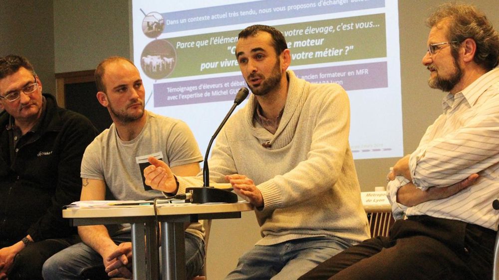 Invités par le GDS du Rhône à faire entendre une autre voix, des éleveurs ont pu exprimer leur passion pour leur activité, en dépit des difficultés. © A.B.