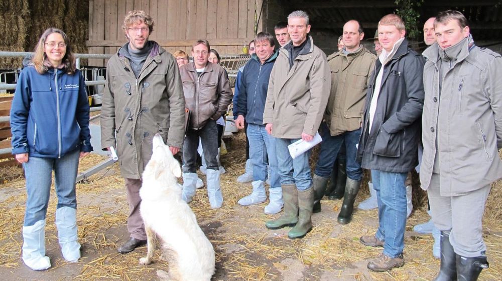 Munis d'une grille de diagnostic, les quatorze stagiaires ont ausculté l'organisation de travail d'Antoine Thibault (à gauche) qui participe aussi à la formation. Ils ont apprécié la définition claire de ses objectifs pour organiser son travail.© C.H.
