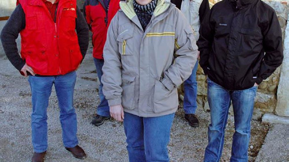Isabelle Guigue, entourée de Pierre Champliaud, Pierre-Yves Chanel, Gilles Dutant et Yannick Petitjean (de gauche à droite).
