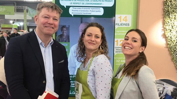 La nouvelle équipe opérationnelle d'Agri Confiance : Pascal Sommer, directeur, rejoint en janvier par Sarah Slous, responsable développementet animation, et en février, par Inès Ducongé, ingénieure qualité.