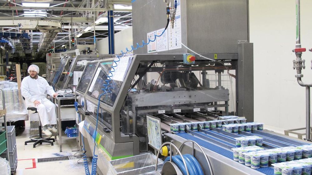 La fabrication des Petits Suisses Gervais utilisent l'une des huit lignes de l'usine du Molay-Littry (Calvados). Il est le plus petit des cinq sites français du groupe. 