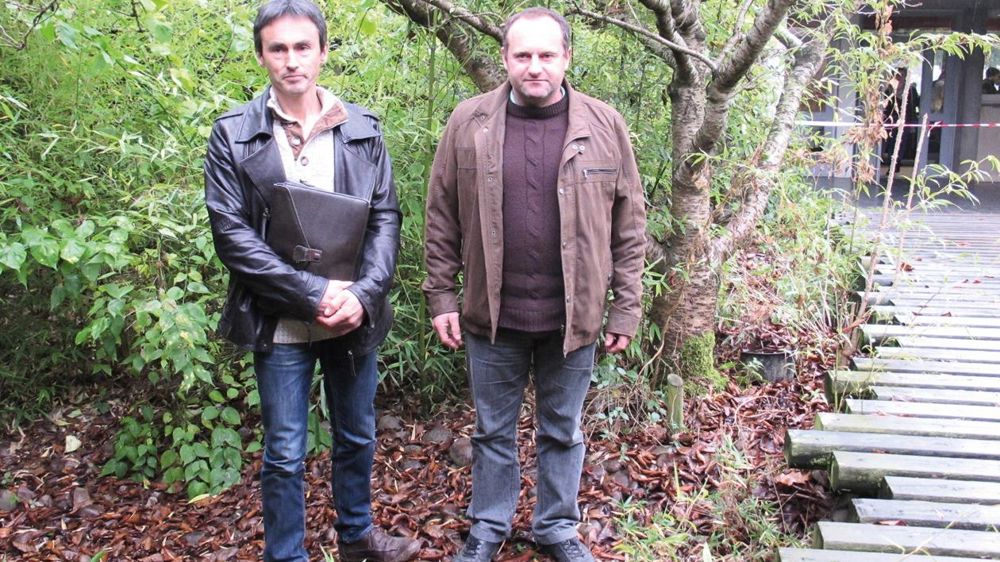 Patrice Lefeuvre, président de Lait Bio de France, et Éric Guihéry, secrétaire de l'OP transversale Lait Bio Seine et Loire.