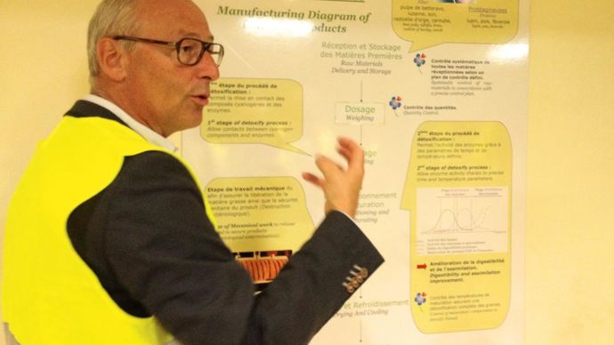 « De 131 000 t d'aliments extrudés et 80 M€ de CA, nous passerons à 150 000 t et 95 à 100 M€ en 2016 », précise Stéphane Deleau, DG de Valorex.H. LAURANDEL