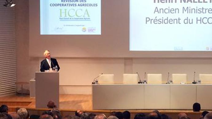 Présidant le Haut conseil de la coopération agricole, Henri Nallet a introduit les premières Assises de la révision des coopératives agricoles, mercredi 25 mai. © P. BOURDOIS/GFA Présidant le Haut conseil de la coopération agricole, Henri Nallet a introduit les premières Assises de la révision des coopératives agricoles, mercredi 25 mai. © P. BOURDOIS/GFA