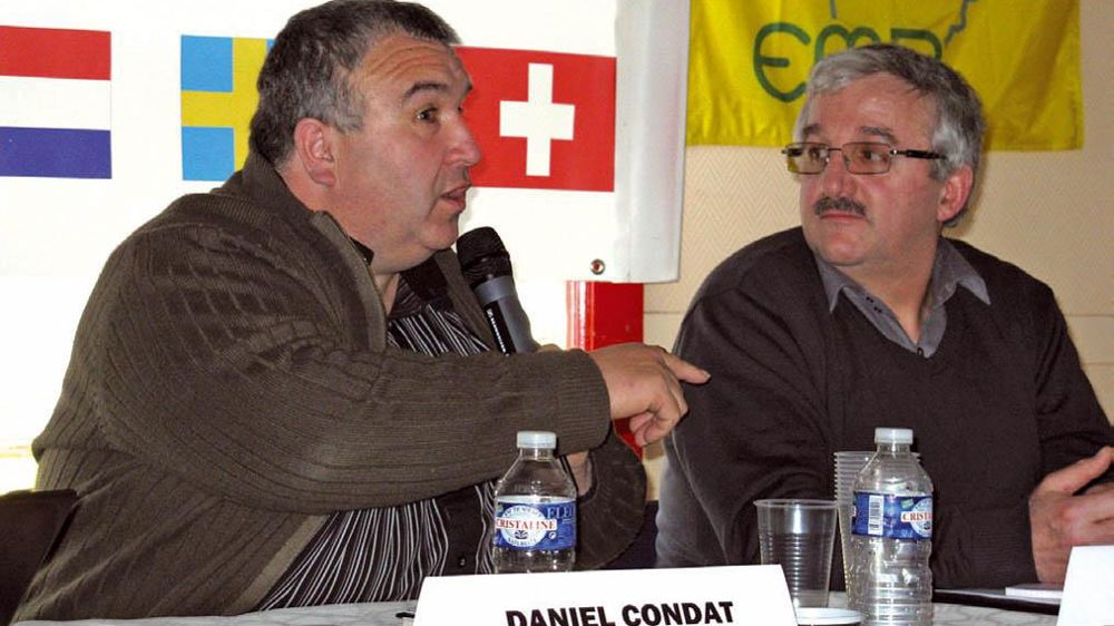 Daniel Condat, président de l'OPL, mise sur la démarche du lait équitable défendue par Richard Blanc.
