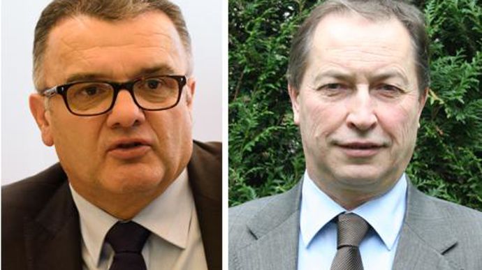 « Le ministre a été en particulier très sensible aux propositions visant à alléger la trésorerie des exploitations, dont il a demandé le chiffrage », indiquent Michel Prugue, à gauche, président de Coop de France, et Christian Pèes, vice-président.  « Le ministre a été en particulier très sensible aux propositions visant à alléger la trésorerie des exploitations, dont il a demandé le chiffrage », indiquent Michel Prugue, à gauche, président de Coop de France, et Christian Pèes, vice-président. 