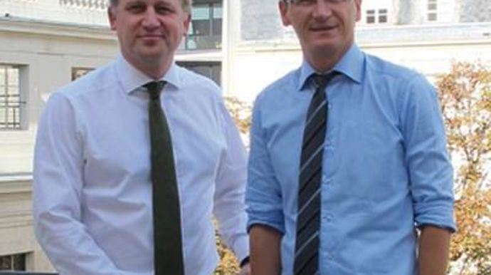 Rolf Reinecke, président et Jean-Marc Petat, directeur agriculture durable et communication.M. COISNE