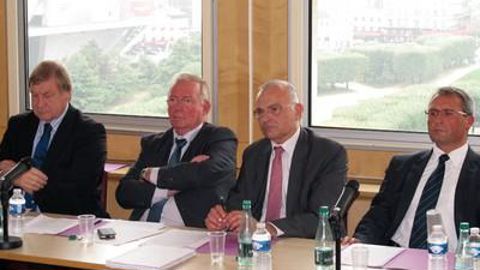 Les présidents de l'AGPM (Christophe Terrain), Coop de France - métiers du Grain (Hubert Grallet), l'AGPB (Philippe Pinta) et la FNA (Christophe Viger) ont signé l'acte de naissance du FMCE.R. FOURREAUX