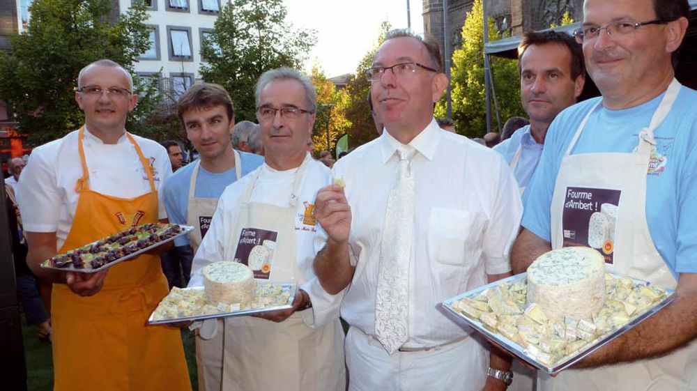 Le syndicat de la fourme d'Ambert a organisé une grande « Happy Fourme » en septembre à Clermont-Ferrand pour fêter 40 ans d'AOC.© M.R.-M.