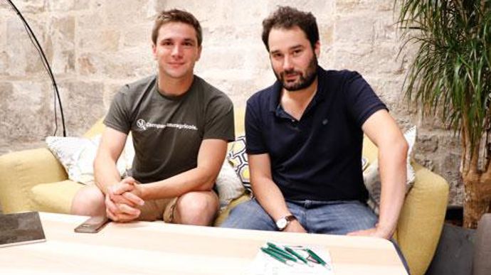 Pierre-Antoine Foreau, président, et Vincent Guilhem de Pothuau, directeur général de Comparateuragricole.com. © R. FOURREAUX Pierre-Antoine Foreau, président, et Vincent Guilhem de Pothuau, directeur général de Comparateuragricole.com. © R. FOURREAUX