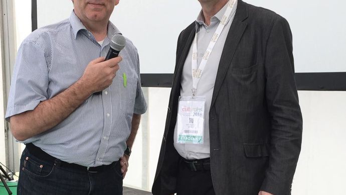 Karl-Heinz Dörr (à gauche),de chez Breun, et Joël Blot,d'Agri Obtentions.AGRI OBTENTIONS