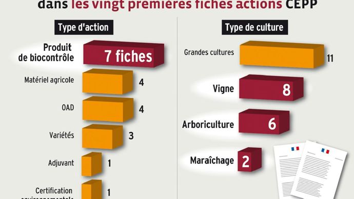 Les vingt premières fiches actions sont disponibles en ligne sur le site du registre national des CEPP, https ://alim.agriculture.gouv.fr/cepp/, ainsi que sur EcophytoPIC, le portail de la protection intégrée : http://www.ecophytopic.fr/tr/cepp