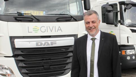 Sylvain Baudry, directeur général de Logivia qui regroupe 140 camions.A. BRÉHIER