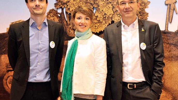 Lors du Sia 2015, Jérôme Calleau (à droite), président de l'ICA, Cécile Anduru, animatrice, et Florent Varin, directeur opérationnel.C. FAIMALI