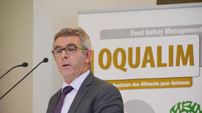 Jean-Luc Cade, président de Coop de France Nutrition animale a constaté la chute sévère de la production cette année liée aux crises de l'élevage. © Y. BOLOH Jean-Luc Cade, président de Coop de France Nutrition animale a constaté la chute sévère de la production cette année liée aux crises de l'élevage. © Y. BOLOH