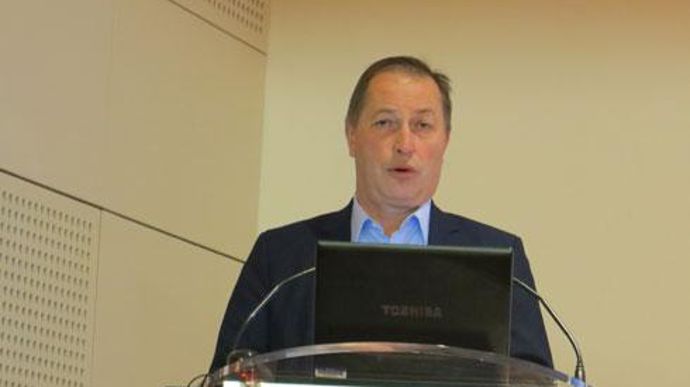 Christian Pèes, président de Coop de France Métiers du grain, a rappelé en ouverture de la journée l'importance de l'innovation. © M. COISNE Christian Pèes, président de Coop de France Métiers du grain, a rappelé en ouverture de la journée l'importance de l'innovation. © M. COISNE