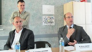 Message confiant face à l'avenir du nouveau président Damien Lacombe et des présidents de Sodiaal Nord, Luc Verhaeghe et Olivier Gaffet, le 19 mai. Message confiant face à l'avenir du nouveau président Damien Lacombe et des présidents de Sodiaal Nord, Luc Verhaeghe et Olivier Gaffet, le 19 mai.