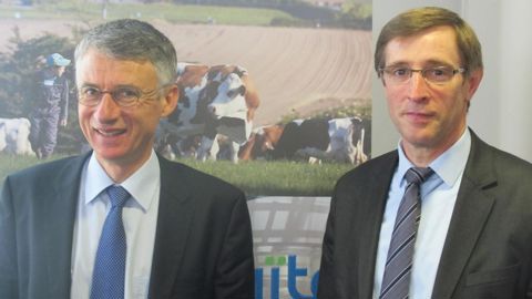 Christian Couilleau (à gauche), directeur de Laïta, et Dominique Chargé, président.© P.L.C.