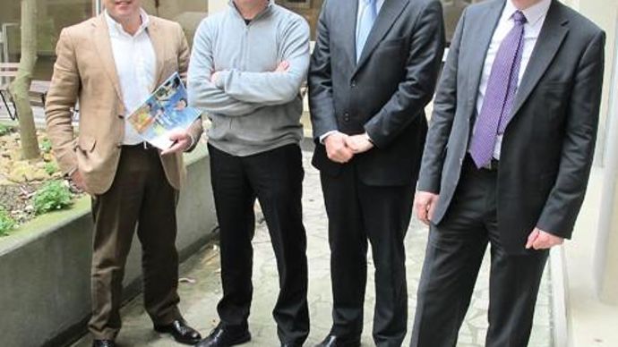 Marc Hervé (EuroChem Agro), Marc Lambert (Yara), Thierry Genter (GPN), et Gilles Poidevin (Unifa) ont présenté la démarche le 11 avril.R. FOURREAUX
