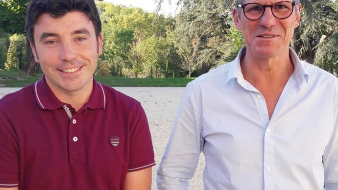 Johann Landreau, DG de Landreau Agro et Landreau Solutions (à g.), et Denis Huré, président de Huré Agri Consult.