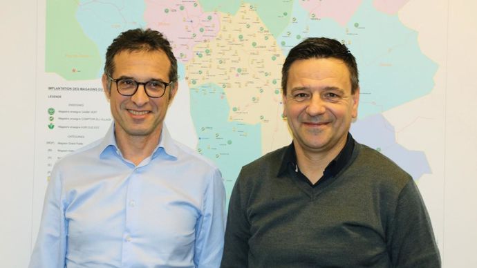 Georges Boixo, DG du groupe Dauphinoise (à gauche), et Jean-Yves Colomb, président, ont évoqué « une union équilibrée » avec Terre d'Alliances.M. COISNE