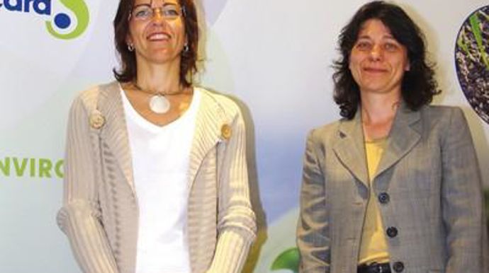 Isabelle Hazouard, responsable qualité et développement durable (à gauche) et Agnès Duwer, DG de la Scara. « La Scara perpétue sa logique de différenciation. »C. URVOY