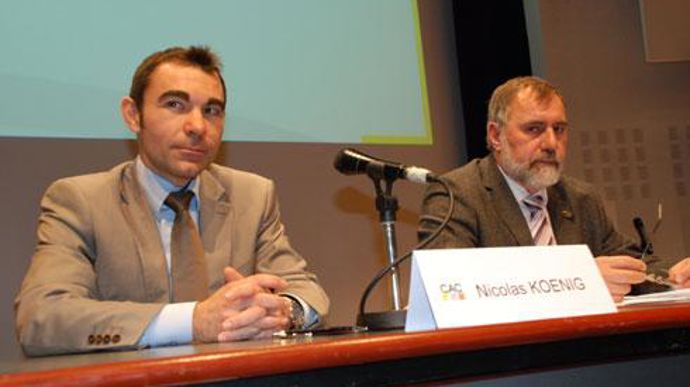 Dans l'attente du successeur de Nicolas Koenig, l'intérim est assuré par Thomas Thuet (à droite), président de la Cac. © C. REIBEL Dans l'attente du successeur de Nicolas Koenig, l'intérim est assuré par Thomas Thuet (à droite), président de la Cac. © C. REIBEL