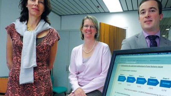 De gauche à droite, Christelle Balet, responsable du volet informatique, Cécile Bertholier, chef de projet et Samuel Marot, chargé du déploiement de la dématérialisation fiscale, chez InVivo Agro. « Seize personnes d'InVivo Agro participent à ce projet. »H. LAURANDEL
