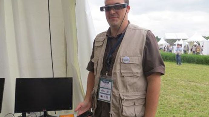 Parmi les innovations présentées, des lunettes connectées, en développement. © M. COISNE Parmi les innovations présentées, des lunettes connectées, en développement. © M. COISNE