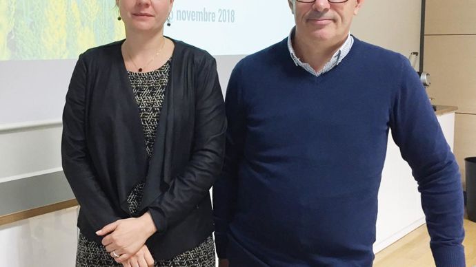 Julie Toussaint, directrice de Semences de Provence, et Jean-Luc Verdier, ingénieur.H. LAURANDEL