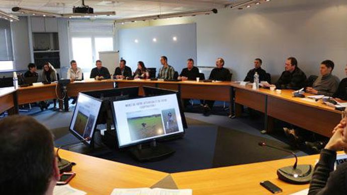 Réunion de restitution de l'étude « Impact des pratiques agricoles sur la qualité biologique des sols » au siège de Lorca, le 13 février. © D. PÉRONNE Réunion de restitution de l'étude « Impact des pratiques agricoles sur la qualité biologique des sols » au siège de Lorca, le 13 février. © D. PÉRONNE