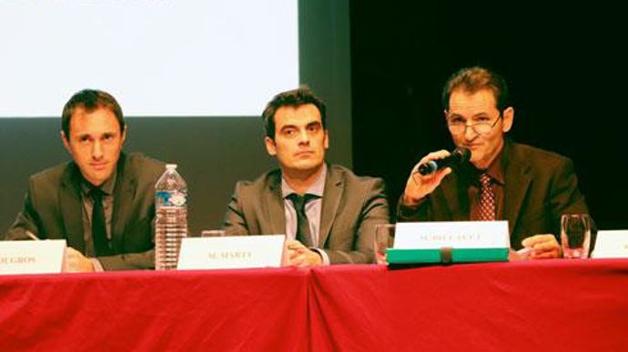 Julien Dugros, directeur appro et collecte, Sébastien Marty, directeur général, et Jean-Michel Billault, président de la Caproga. © R. FOURREAUX Julien Dugros, directeur appro et collecte, Sébastien Marty, directeur général, et Jean-Michel Billault, président de la Caproga. © R. FOURREAUX