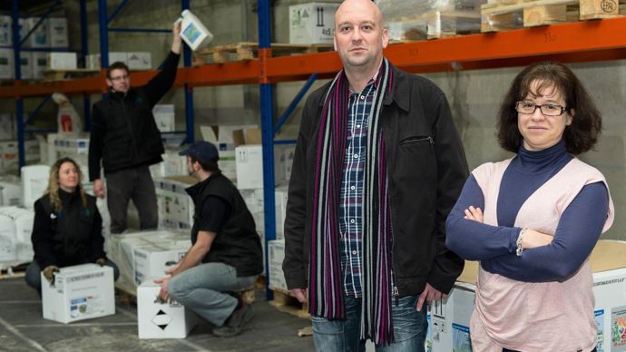 « En 2012, tous les salariés de la coopérative ont bénéficié d'un atelier « Prévenir et soulager » pour adopter les bons gestes », explique Céline Gillet aux côtés de Cédric Bodenrieth, animateur sécurité.C. FAIMALI