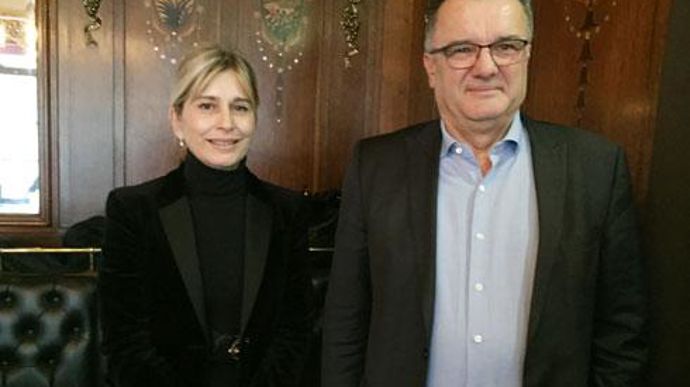 Michel Prugue, président de Coop de France jusqu'au 20 décembre, au côté de la nouvelle directrice de la fédération, Valérie Ohannessian. © H. LAURANDEL Michel Prugue, président de Coop de France jusqu'au 20 décembre, au côté de la nouvelle directrice de la fédération, Valérie Ohannessian. © H. LAURANDEL