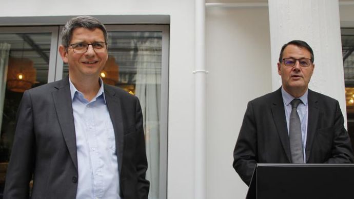 Damien Bourgarel (à g.) a démissionné de ses fonctions de directeur général de Limagrain. Pascal Viguier, son président, assurera l’intérim. © L. PETIT