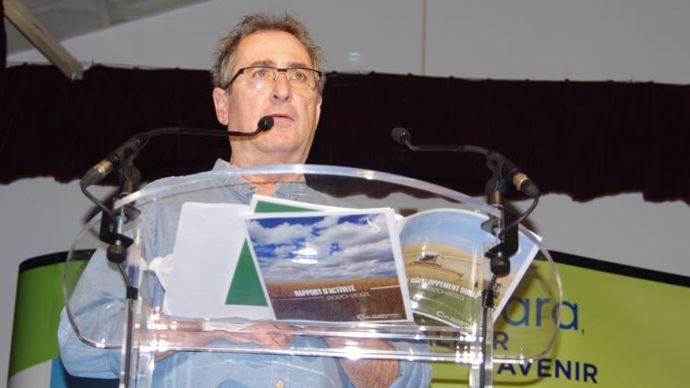 « C’est bien dans une dynamique de changement que compte s’inscrire la Scara avec ses adhérents : changement de collecte, d’offres et changement dans la relation », a précisé Alain Herbinet, président de la Scara, lors de l’AG de la coopérative, le 4 janvier. © C. URVOY