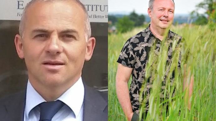 Sylvain Ducroquet (à g.) est aussi le président du syndicat des trieurs à façon français (Staff), et Stéphane Crozat, le directeur du Centre de ressources de botanique appliquée (CRBA).